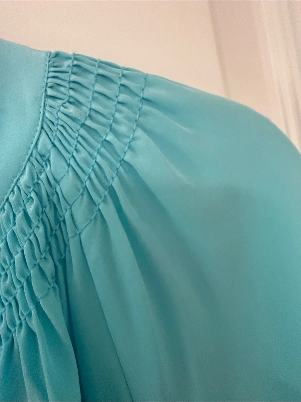Lilly Pulitzer Turquoise Long-Sleeve Blouse medium - Picture 5 of 6